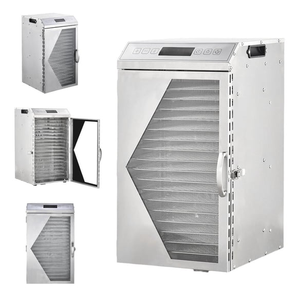 Commercial Food Dehydrator 18 Stainless Steel Trays, 800W Large Machine Capacity Food Dryer, 104-194F Adjustable for Jerky Herbs Meat Fruit Yogurt Vegetables Beef