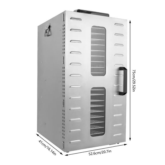 Commercial Food Dehydrator 22 Trays, Usable Area up to 34ft 1600W Detachable Stainless Steel Food Dryer Machine, Premium Multi-Tier Meat Beef Jerky Maker Fruit/Vegetable Dryer