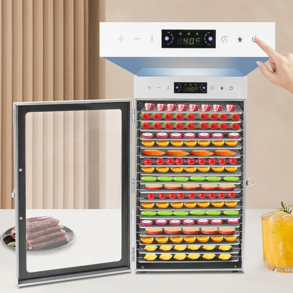 Commercial Food Dehydrator with 18 Grids, 800W, Adjustable Temperature and Time Control for Drying Fruits, Vegetables, Meat, and More