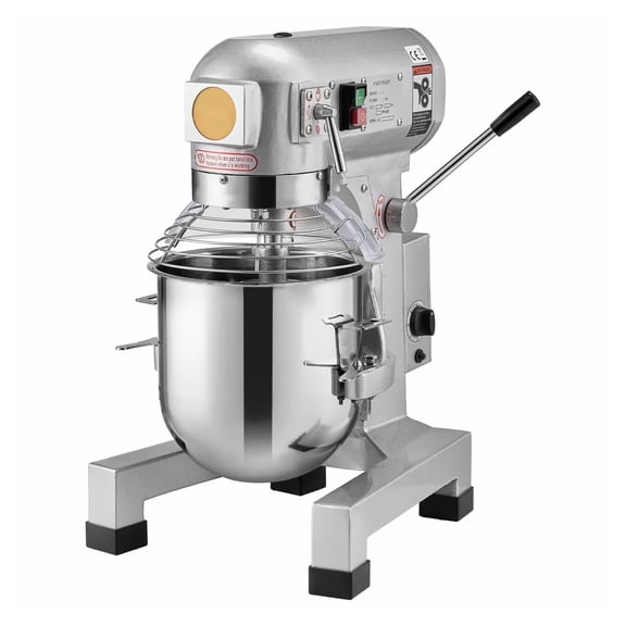 Commercial Food Mixer 10L - 550W Stand Mixer, 3 Speeds, Stainless Steel Bowl & Attachments - Restaurant, Bakery, Pastry, Cafe Use