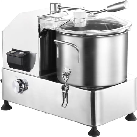 Commercial Food Processor, 1800w Stainless Steel Food Processors, Heavy Duty Electric Vegetable Chopper with Variable Speed Control 6l Large Capacity, Suitable for Commercial Kitchens and Restaurants