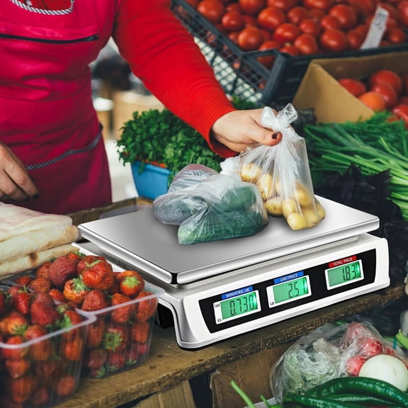 Commercial Food Scale Digital Weight Food Electronic Price Computing Accurate Meat Produce Scale with LCD Display for Kitchen Farmers Market Deli Shop Retail(88lb/40kg)$$Home Decor, Kitchen, & Other