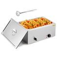 thumbnail image 1 of Commercial Food Warmer, 21QT Electric Steam Table with 86-176°F Temp Control Tap & Lid for Parties Catering Restaurant, 1 of 7
