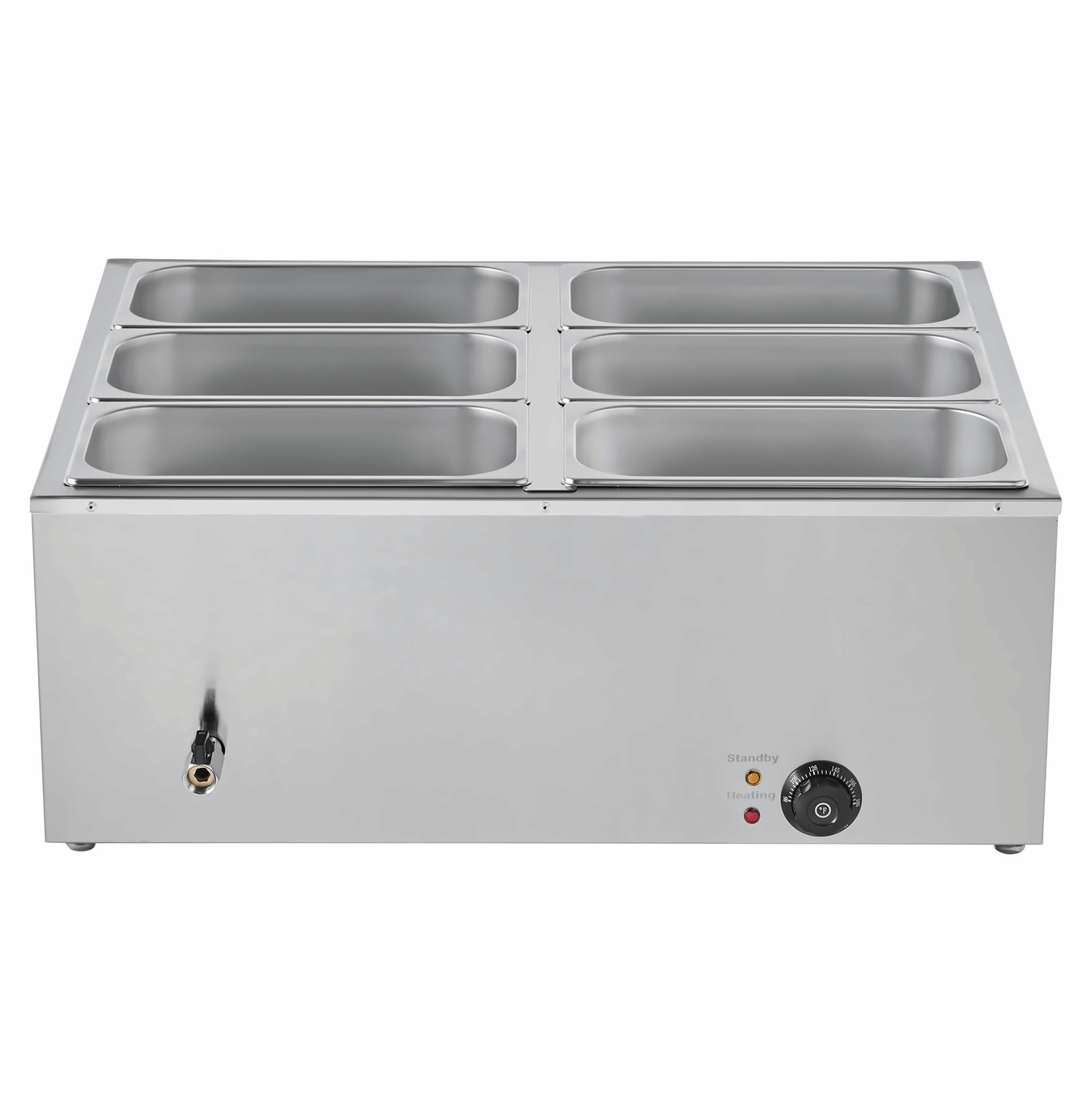 Commercial Food Warmer 6-Pan, 1500W Electric Steam Table Bain Marie ...