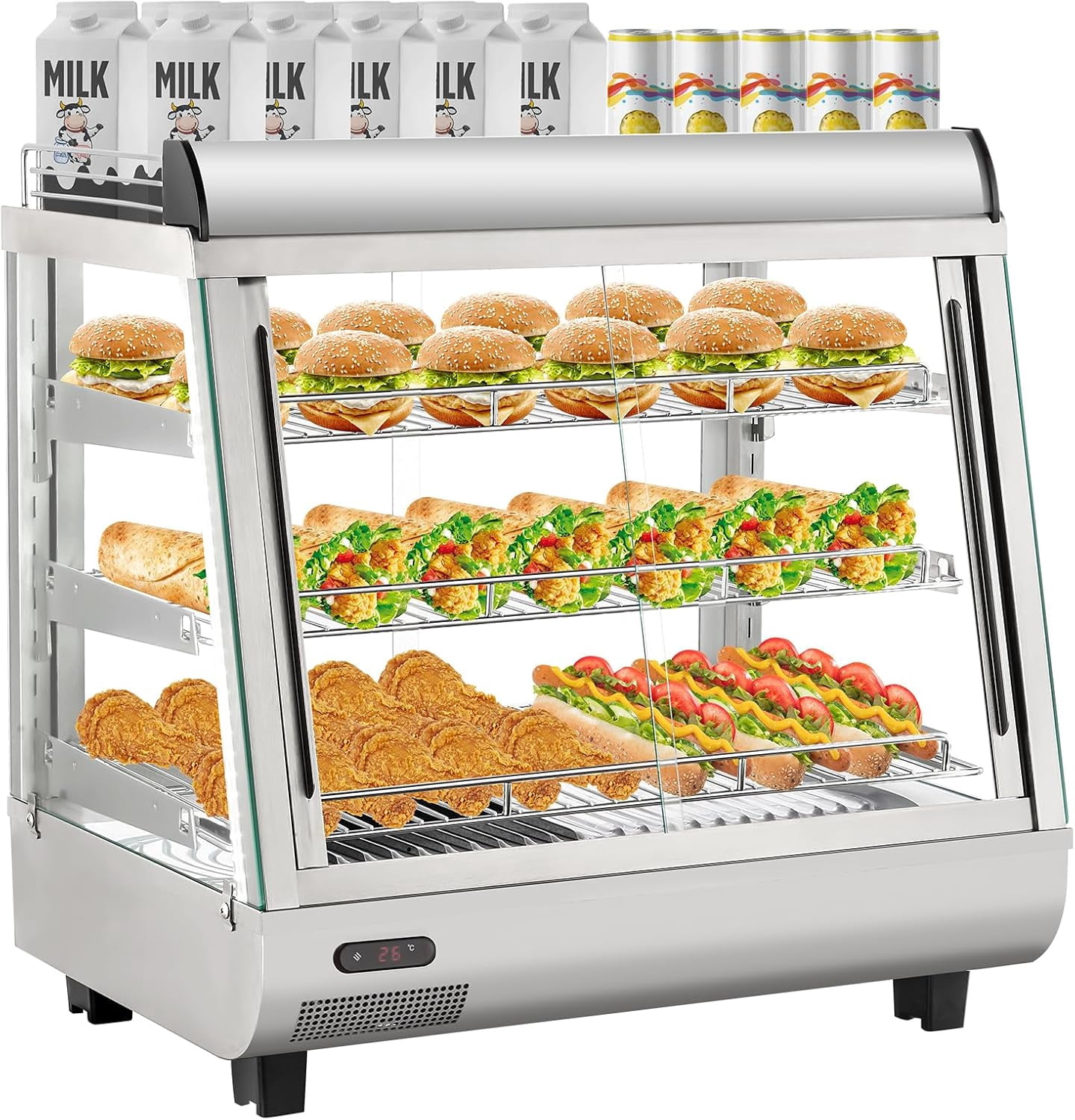 Commercial Food Warmer Display Case, Countertop Warmer Display Case