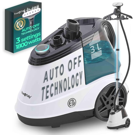 Commercial Garment Steamer Heavy Duty 1800W for Home & Commercial Use, 90+ Min Continuous Steam, Large 3L Tank, Wheels, Smart Auto-off Safety