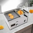 Commercial Gas Propane Double Burner Station with Flat Top Griddle