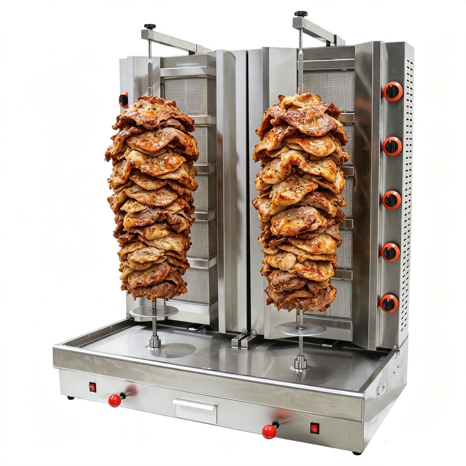Showerma Machine Commercial Gas Shawarma Machine 5 Burners Vertical Rotary Kebab Gyro ...