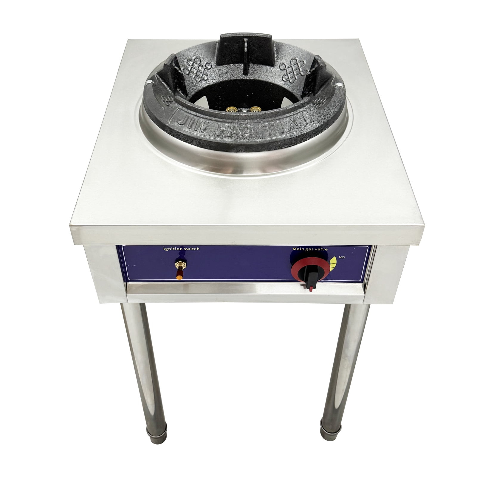 Commercial Gas Wok 10" LPG Chamber Single Burner Open Style Gas Stove High Pressure Stove