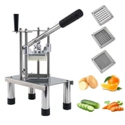 Commercial Vegetable Fruit Chopper, 1/4" 3/8" 1/2" Blade Heavy Duty Professional Food Dicer French Fry Cutter Onion Slicer Stainless Steel for Tomato Peppers Potato Mushroom, Silver