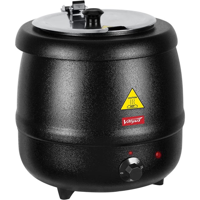 Commercial Grade 10.5QT Soup Kettle Warmer with Stainless Steel Hinged