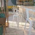thumbnail image 1 of Commercial Grade 30" H White Metal Indoor-Outdoor Barstool with Back, 1 of 9