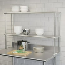 Commercial Grade 430 Stainless Steel 18 Gauge NSF Certified 48" x 12" Metal Kitchen Double Overshelf