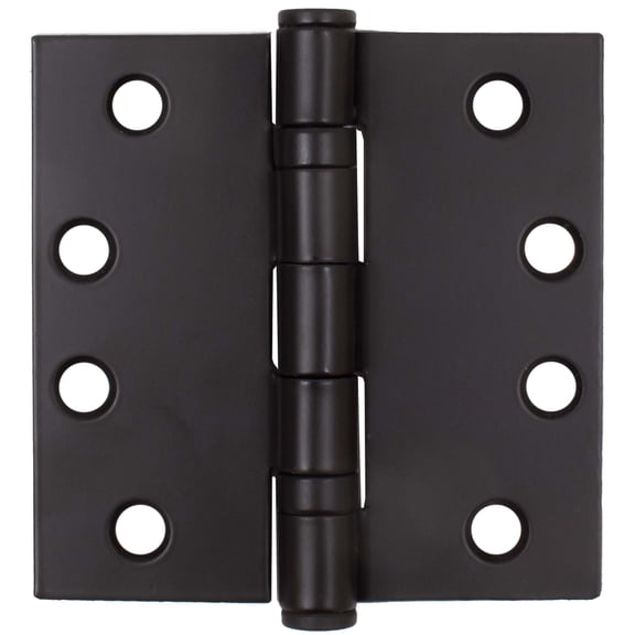 Commercial Grade Ball Bearing Hinge, 4 Inches, Square Corner, .129 Gauge, Matte Black by Stone Harbor Hardware
