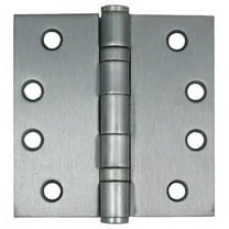 Commercial Grade Ball Bearing Hinge, 4 Inches, Square Corner, .129 Gauge, Satin Chrome by Stone Harbor Hardware