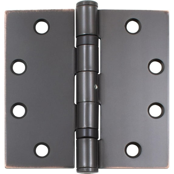 Commercial Grade Ball Bearing Hinge, Non-Removable Pin, 4-1/2 Inches, Square Corner, .134 Gauge, Oil-Rubbed Bronze by Stone Harbor Hardware