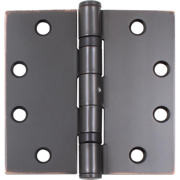 Commercial Grade Ball Bearing Hinge, Non-Removable Pin, 4-1/2 Inches, Square Corner, .134 Gauge, Oil-Rubbed Bronze by Stone Harbor Hardware