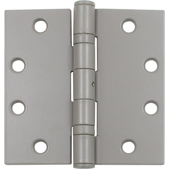 Commercial Grade Ball Bearing Hinge, Non-Removable Pin, 4-1/2 Inches, Square Corner, .134 Gauge, Primed Gray by Stone Harbor Hardware