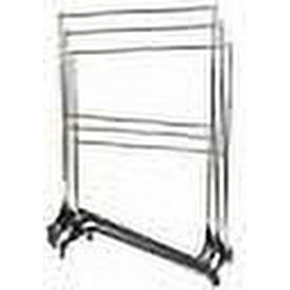 Commercial Grade Double Bar Rolling Z Rack with Nesting Black Base (SET OF 3)