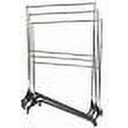 Commercial Grade Double Bar Rolling Z Rack with Nesting Black Base SET OF 3