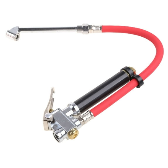 Commercial Grade Dual for Head Tire Inflator Gauge with Air Hose Bayonet Style Tire Inflator Gauge Heavy Duty