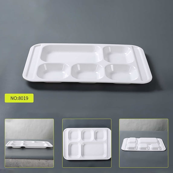 Tableware Heat-Imitation Porcelain Compartment Trays For School And Unit Canteens – Commercial Grade Tableware