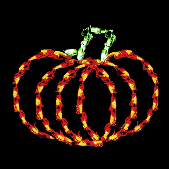 HOLIDYNAMICS Commercial Grade Halloween LED Wire Framed Little Pumpkin Decoration