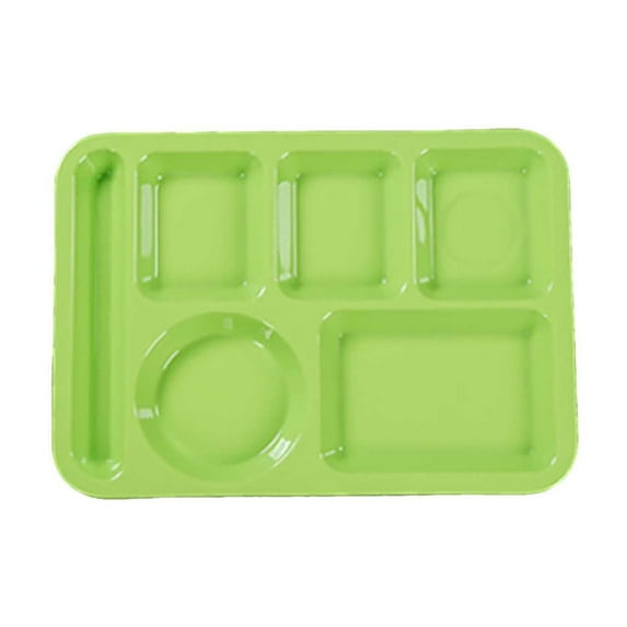 Commercial Grade Heat Fast Food Trays Imitation Porcelain Compartment Plates for School and Canteen Dining