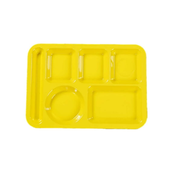Commercial Grade Heat Fast Food Trays Imitation Porcelain Compartment Plates for School and Canteen Dining