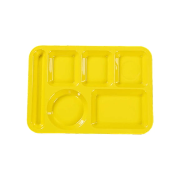 Commercial Grade Heat Imitation Porcelain Compartment Fast Food Trays For School And Unit Canteens Tableware