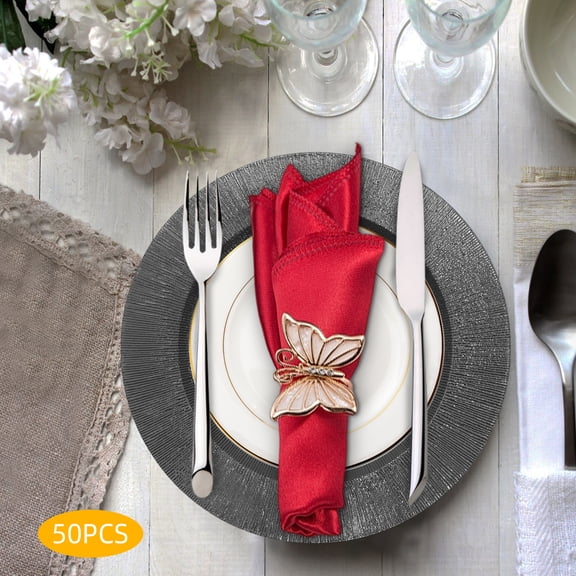 Commercial Grade Heavy-Duty Charger Plates, Fade-Resistant Black Finish, Reusable Serving Plates for Restaurant Events
