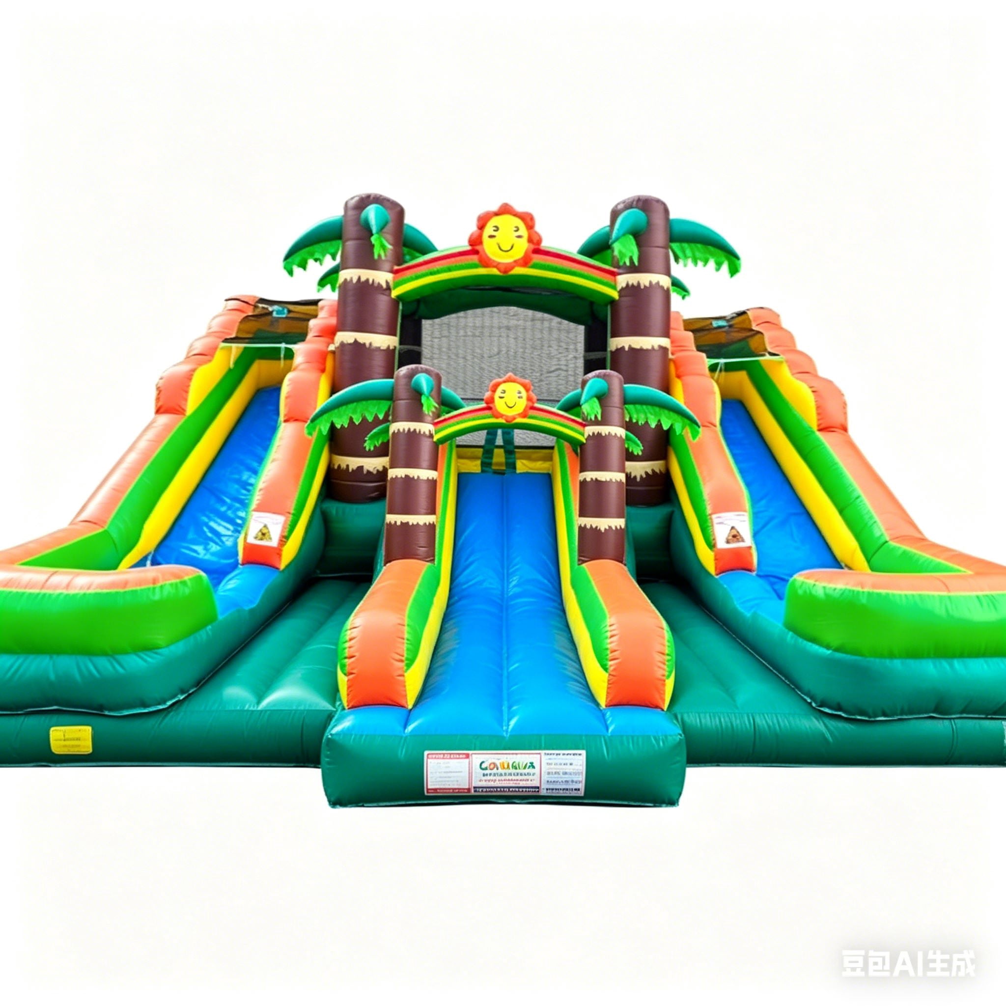 Commercial Grade Inflatable Water Slide and Bounce House Combo, 20ft x 15ft x 15ft, 0.55mm PVC Tarpaulin, 285 lbs