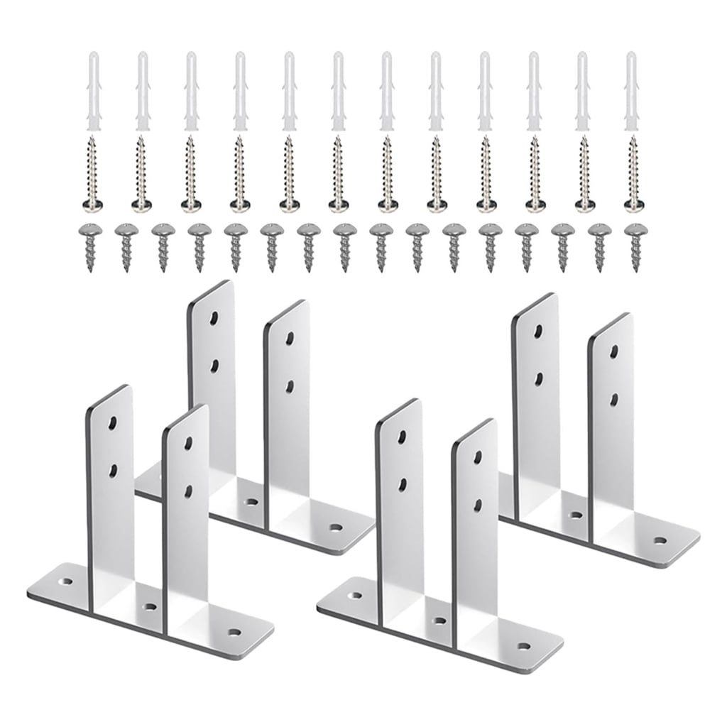 Commercial Grade Metal Brackets Set for Securing Urinal Partitions in ...