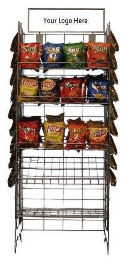 Store Chip Rack Commercial Grade Metal Convenience Store Chip / Bagged Merchandise Rack ...