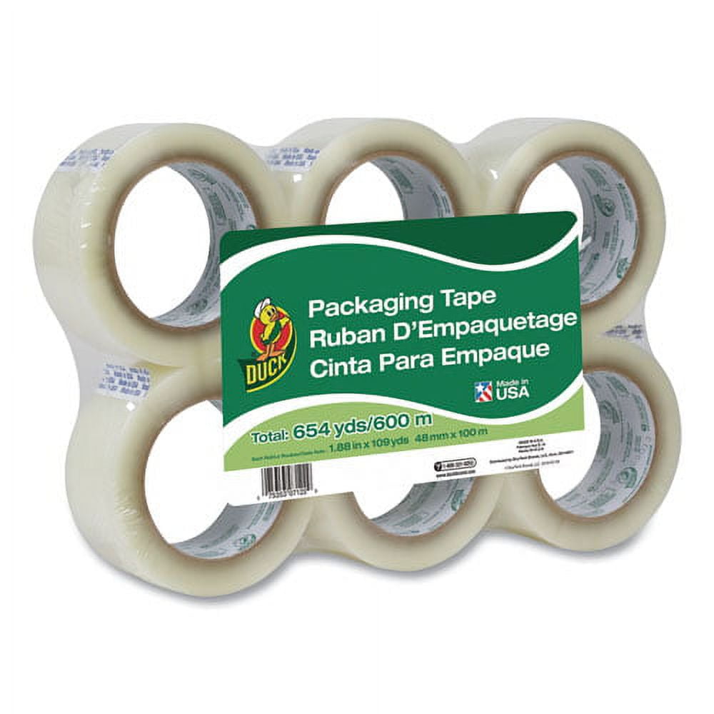 Commercial Grade Packaging Tape, 3" Core, 1.88" X 109 Yds, Clear, 6/pack | Bundle of 2 Packs