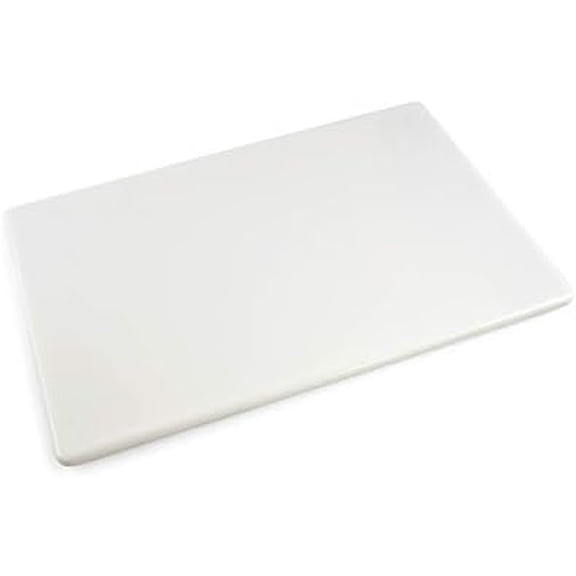 Commercial Grade Plastic Cutting Board 18 x 12 x 1/2 Thick High Density White Poly, NSF Certified and Dishwasher Safe for Food Service