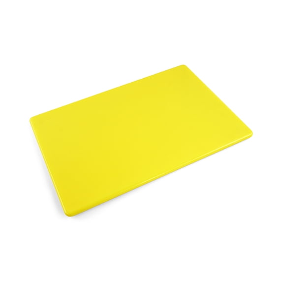 Commercial Yellow Plastic Cutting Board - 18 x 12 x 1/2
