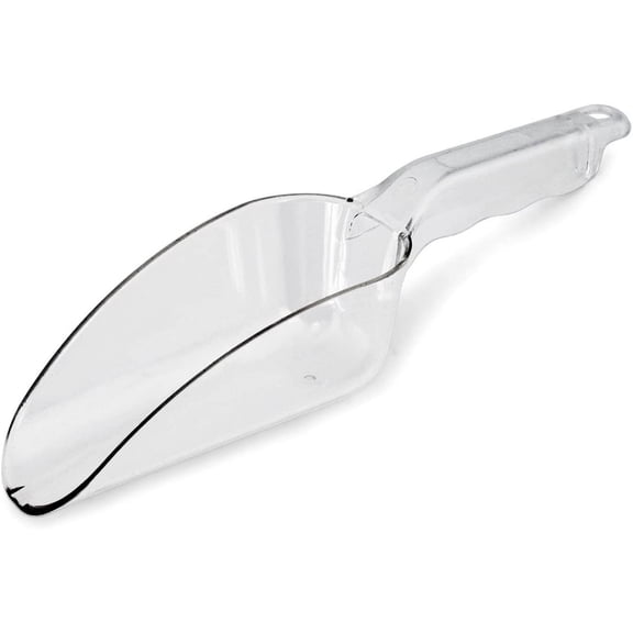 Commercial Grade Polycarbonate Plastic Utility Ice Scoop, Clear, 12 oz