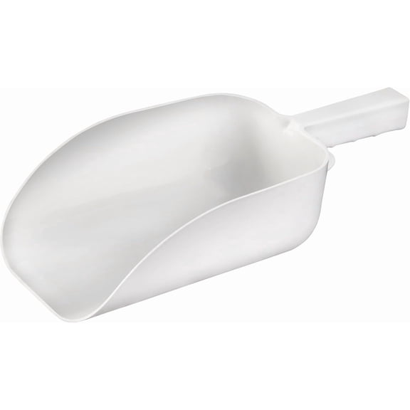 Commercial Grade Polycarbonate Plastic Utility Ice Scoop, White, 64 oz