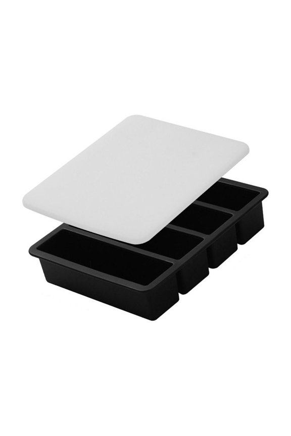 Commercial Grade Silicone Ice Trays Four Square Pocket With Tight Cover For Restaurants And Home Pubs