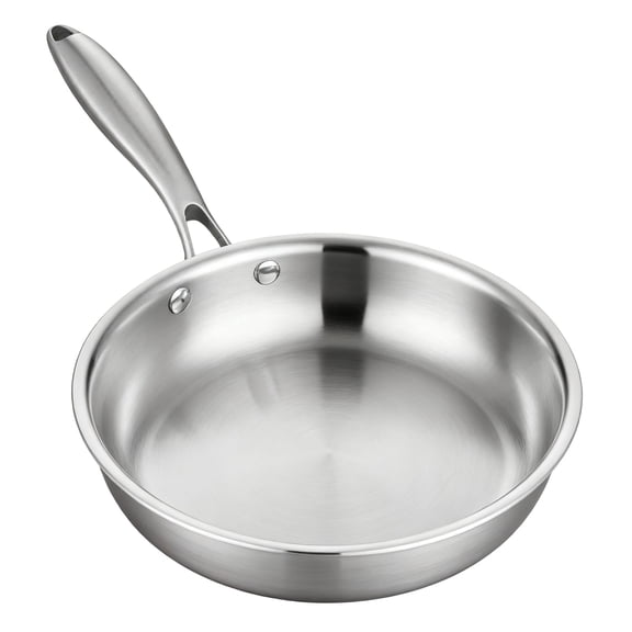 Commercial Grade Stainless Steel Frying Pan Nonstick Surfaces Dishwasher Safe Cookware For Daily Use