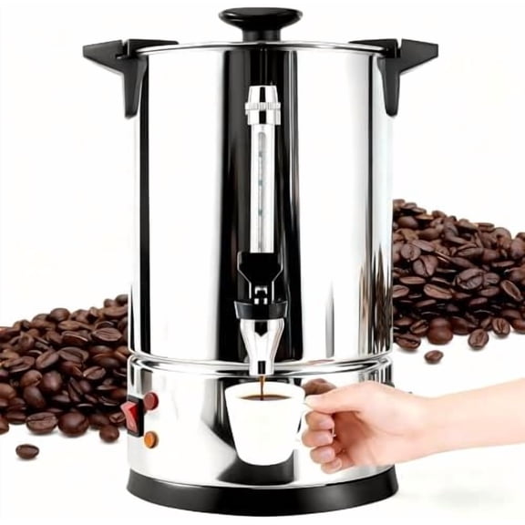 Commercial Grade Stainless Steel Percolate Coffee Maker Hot Water Urn for Catering 50-Cup 8 L Capacity, for Buffet, Catering, Wedding, Gathering$$Home Decor, Kitchen, & Other
