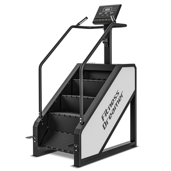 Commercial Grade Stair Climber Exercise Machine with 15 Resistance Levels, 17.3" LED Screen, 12 Workout Programs, 370 lbs Capacity Stair Stepper, 90% Pre-Assembled