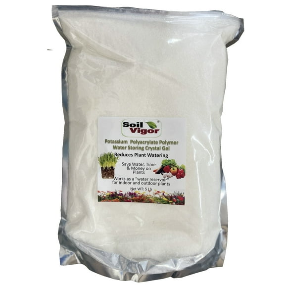 Soil Moist SAP Super Absorbent Polymer Water Storing Crystals Gel for Plants 5 Pounds