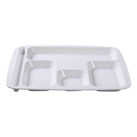 Commercial Grade Tableware Heat Imitation Porcelain Compartment Fast Food Trays Ideal for School and Unit Canteens