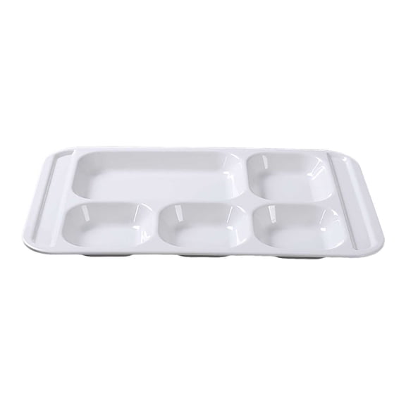 Tableware Heat Imitation Porcelain Compartment Fast Food Trays for School and Unit Canteens Commercial Grade Dining Solutions