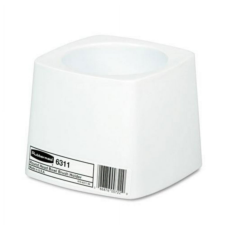 Commercial-Grade Toilet Bowl Brush Holder, White Commercial-Grade Toilet Bowl Brush Holder, White