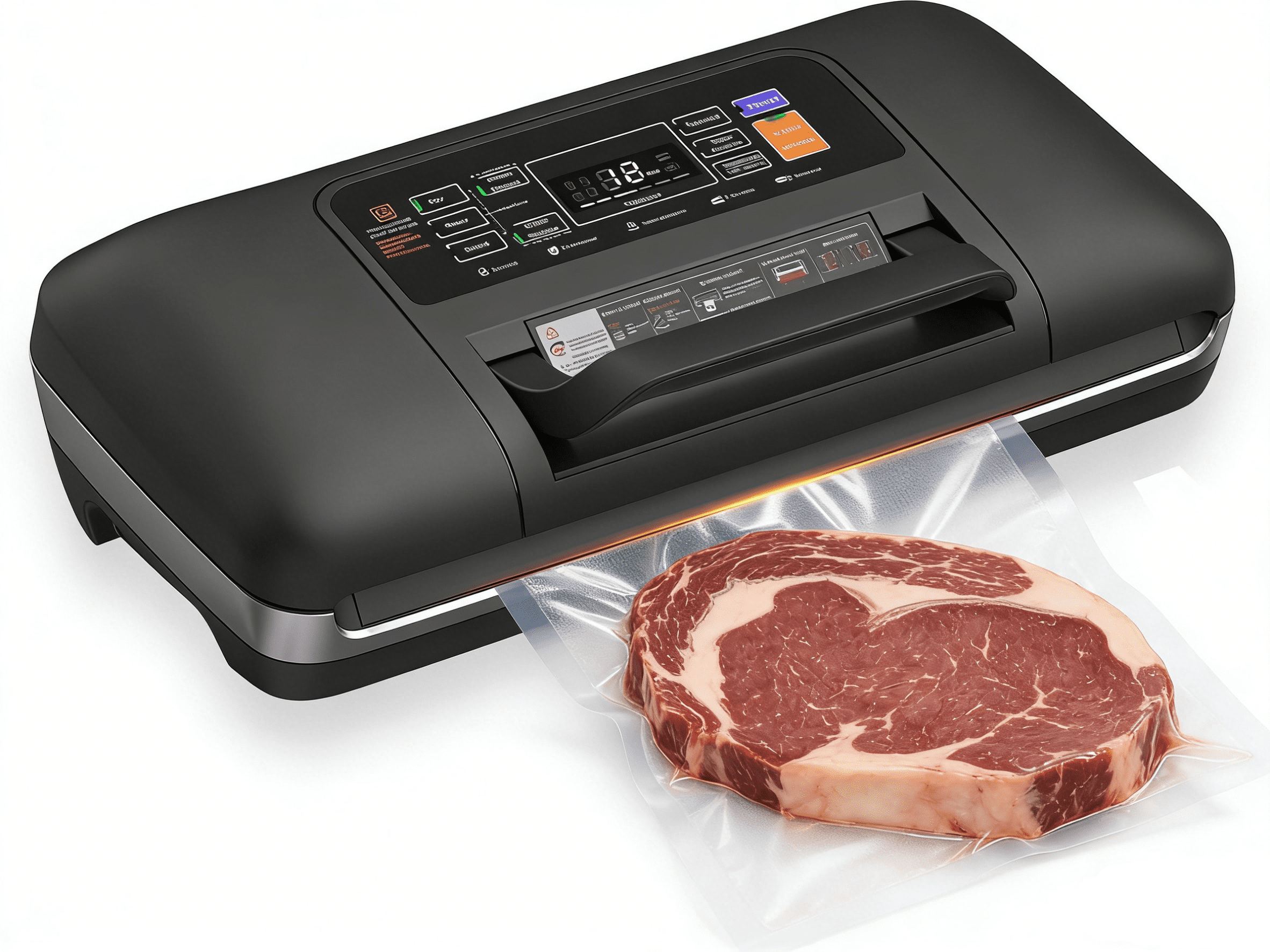 Commercial Grade Vacuum Sealer Machine, 10-in-1 Full Automatic Food Saver with One-Touch Handle for Dry/Moist/Liquid Foods