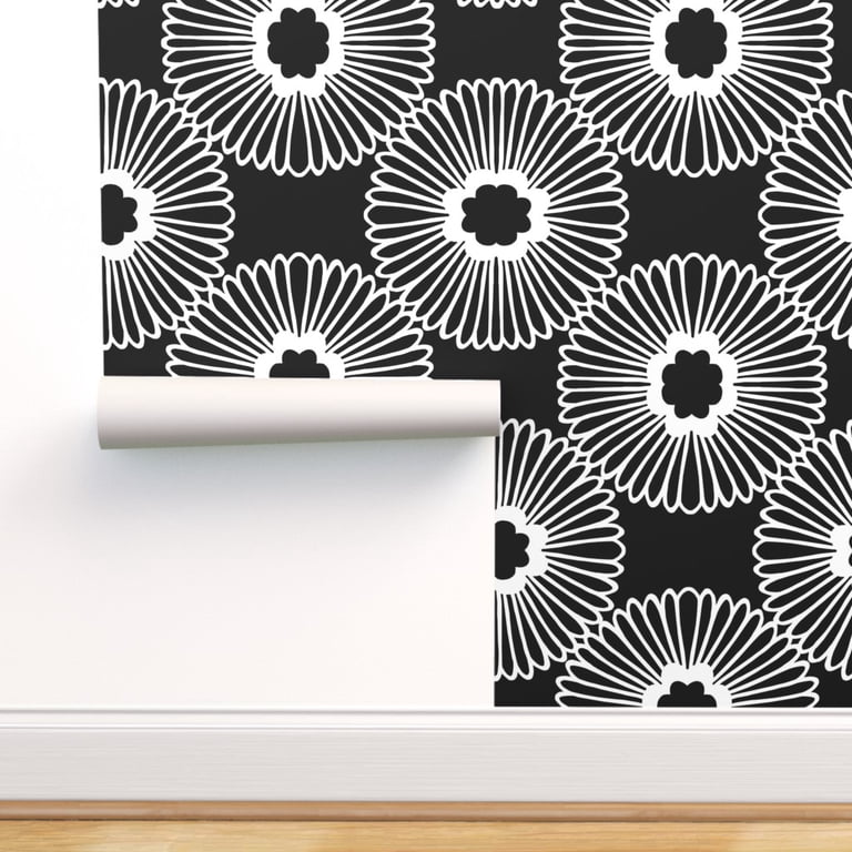Daisies Wallpaper Black And White