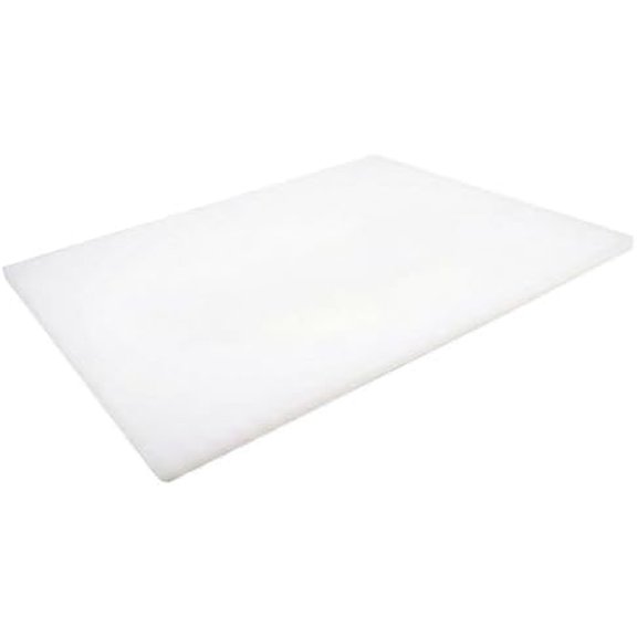 Commercial Grade White Cutting Board - 24 x 18 x 0.5 Inch Extra Large, Superior HDPP Plastic is NSF Approved for Food Service and Kitchens